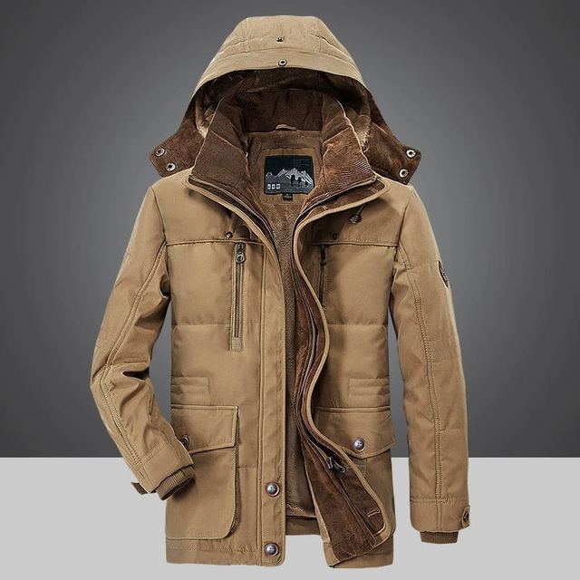 Chaqueta parka de hombre, cálida e invernal