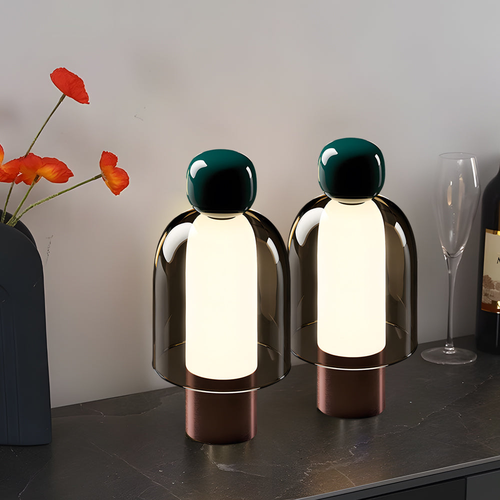 Lámpara de Escritorio Elegante de Cristal con LED Regulable
