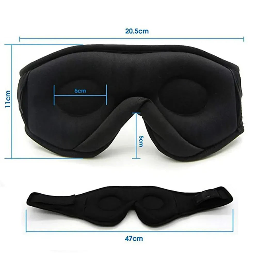 Masque occultant pour les yeux à musique stéréo sans fil