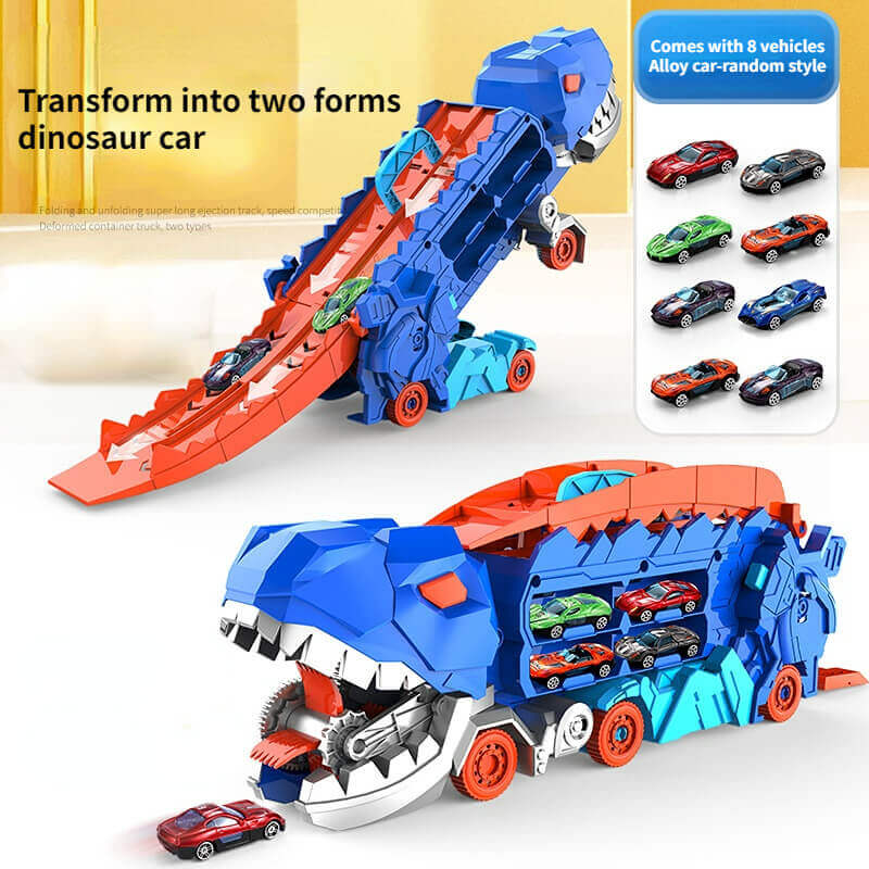 Camion jouet transport de dinosaures avec circuits de course