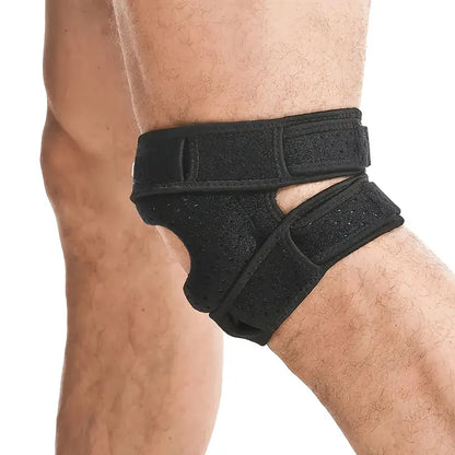 Kneoflex™ – Rodillera deportiva transpirable con doble tira y estabilización rotuliana