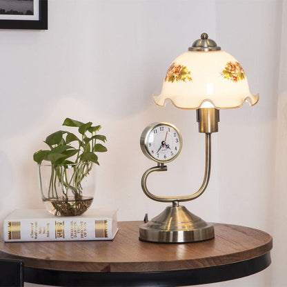 Lampe de table décorative en forme de fleur style campagnard