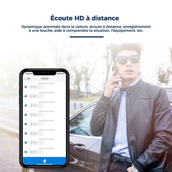 Mini traqueur GPS portable avec micro intégré et suivi en temps réel