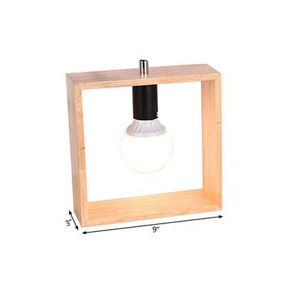Lampe de table élégante en bois naturel