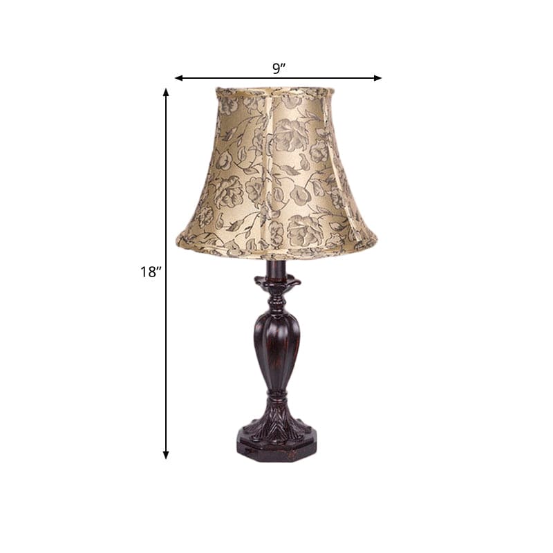 Lampe de nuit design à support en résine avec cloche
