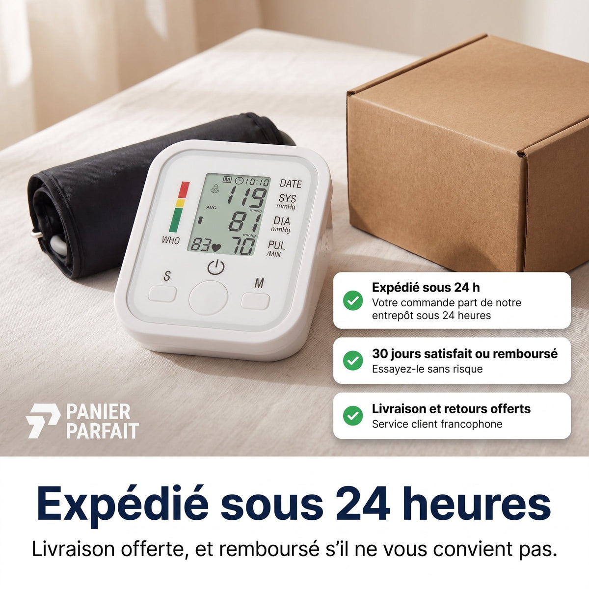 Tensiomètre de bras automatique à affichage digital