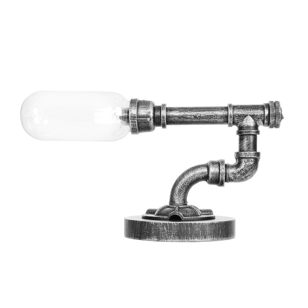 Lampe de table élégante en verre transparent avec abat-jour