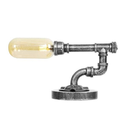 Lampe de table élégante en verre transparent avec abat-jour