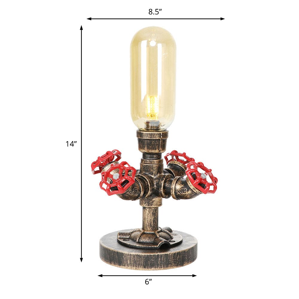Lampe de table moderne à design industriel en métal