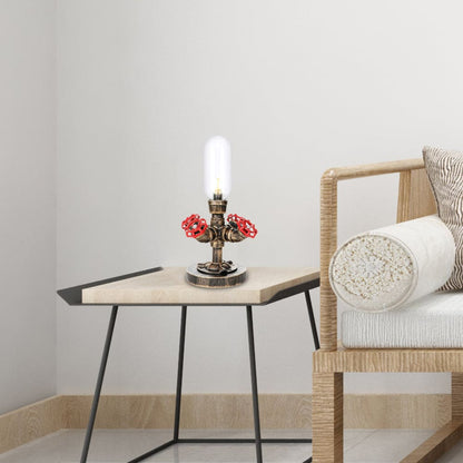 Lámpara de Mesa Elegante de Metal con Pantalla Industrial
