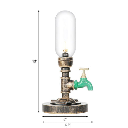 Lampe de table moderne à design industriel en métal