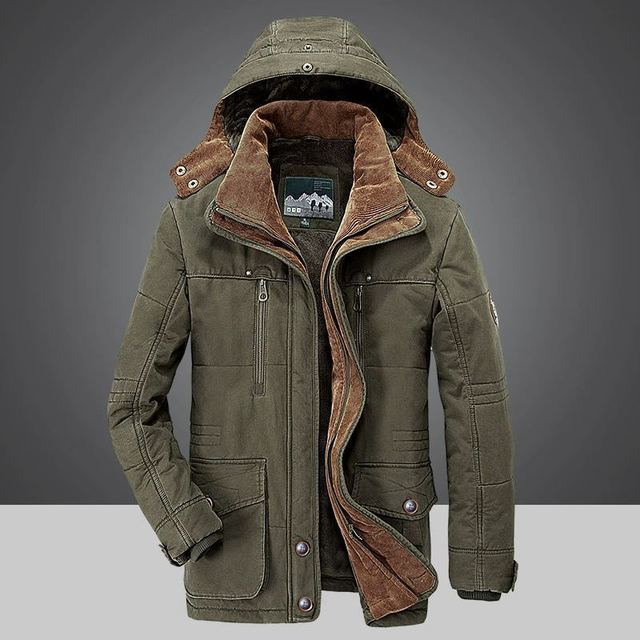 Chaqueta parka de hombre, cálida e invernal