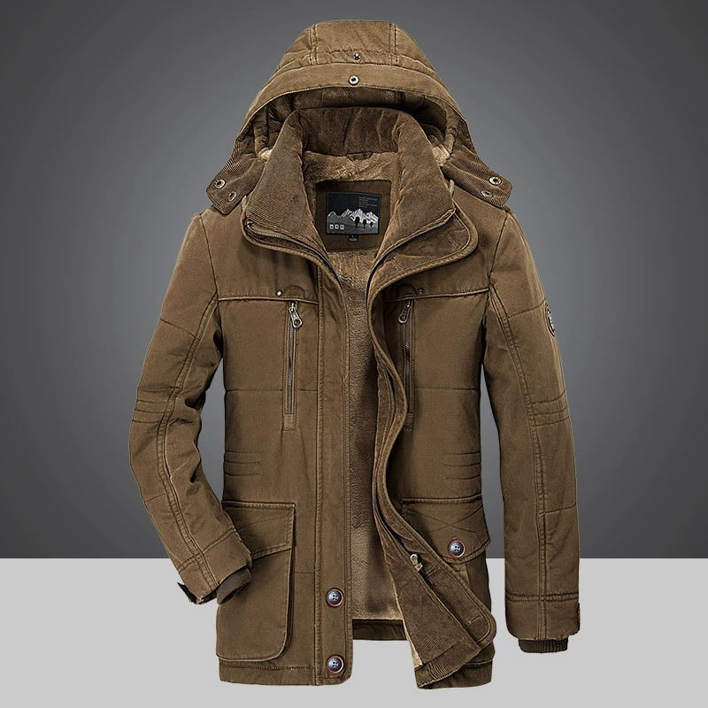 Chaqueta parka de hombre, cálida e invernal