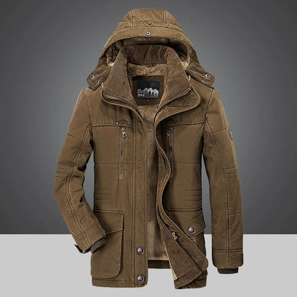 Chaqueta parka de hombre, cálida e invernal