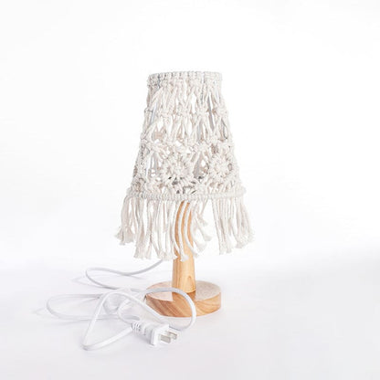 Lámpara Decorativa Cónica con Base de Cerámica Elegante