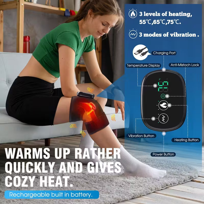 ThermaFlex™ – Rodillera térmica vibratoria para rodilla, codo y hombro