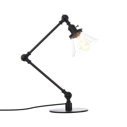 Lampe de table élégante en verre transparent conique