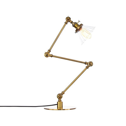 Lampe de table élégante en verre transparent conique