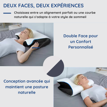 Oreiller ergonomique à mémoire de forme orthopédique
