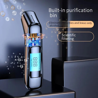 Alcotex™ – Alcoholímetro electrónico portátil de lectura rápida con pantalla LCD