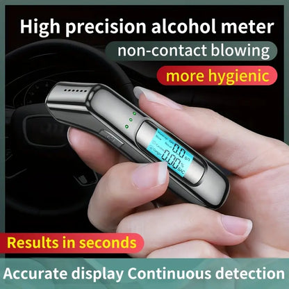 Alcotex™ – Alcoholímetro electrónico portátil de lectura rápida con pantalla LCD
