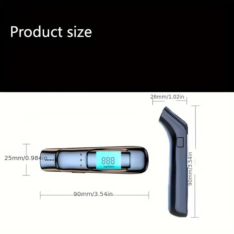 Alcotex™ – Alcoholímetro electrónico portátil de lectura rápida con pantalla LCD