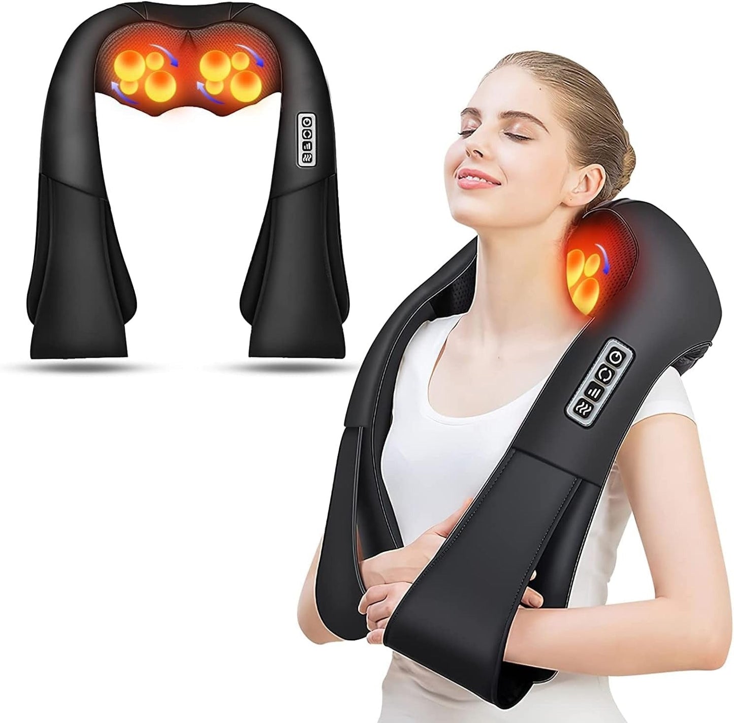 Masajeador Eléctrico para Cuello y Hombros con Calor Relajante