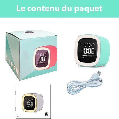 Réveil numérique à LED avec veilleuse intégrée