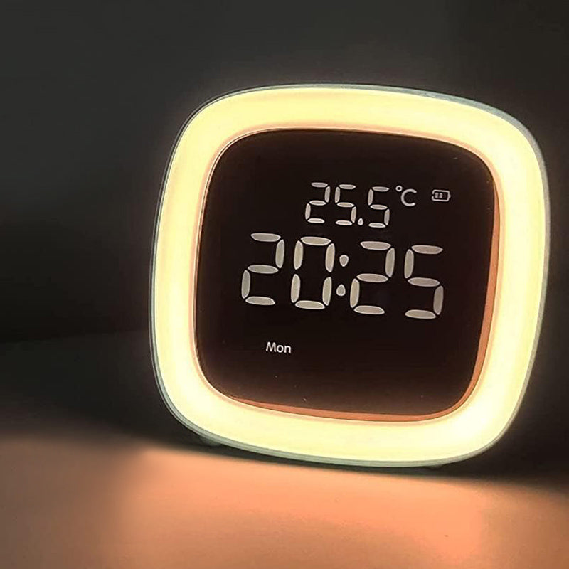Réveil numérique à LED avec veilleuse intégrée