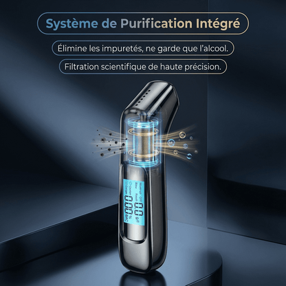 Alcotex™ – Alcoholímetro electrónico portátil de lectura rápida con pantalla LCD