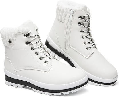 Bottes de combat doublées de fourrure isolantes