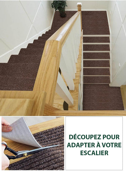 Tapis d'escalier antidérapant autocollant lot de 15 pièces
