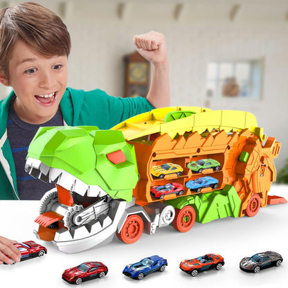 Juguete Vehículo Dino Hombre Lobo con Pista de Carreras