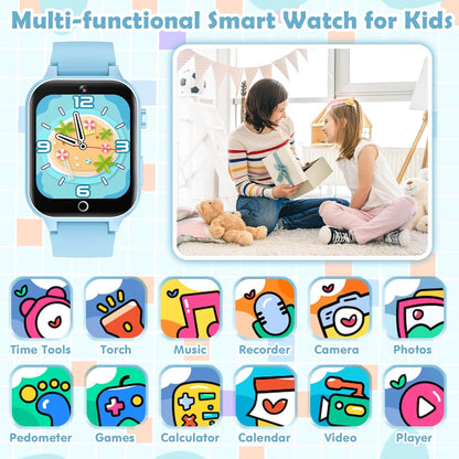 Montre connectée enfant écran tactile caméra HD réveil intégré