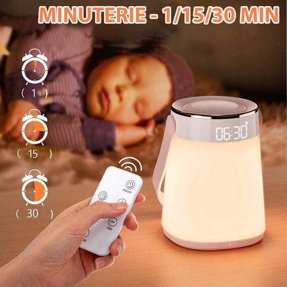 Veilleuse LED rechargeable à affichage heure et température