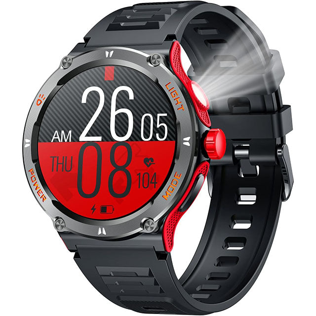 Smartwatch deportiva para hombre con pantalla HD, GPS y linterna