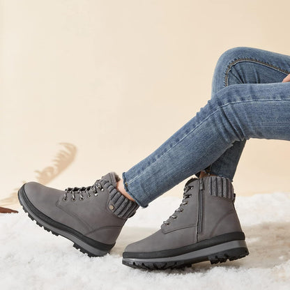 Bottes de combat doublées de fourrure isolantes