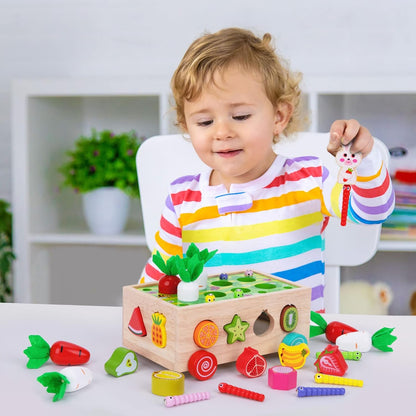 Jouet éducatif Montessori en bois de tri de formes