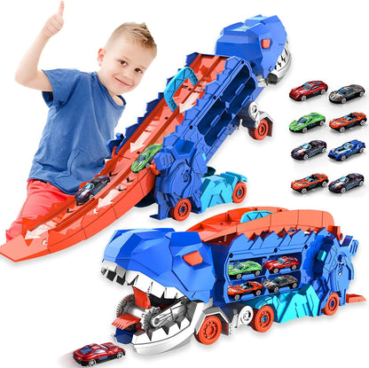 Juguete Vehículo Dino Hombre Lobo con Pista de Carreras