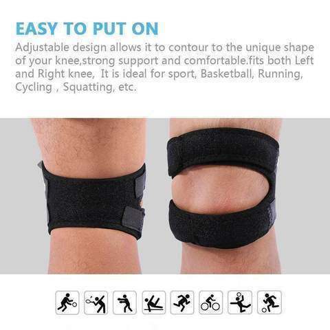 Genouillère réglable à sangle tendon rotulien et ménisque