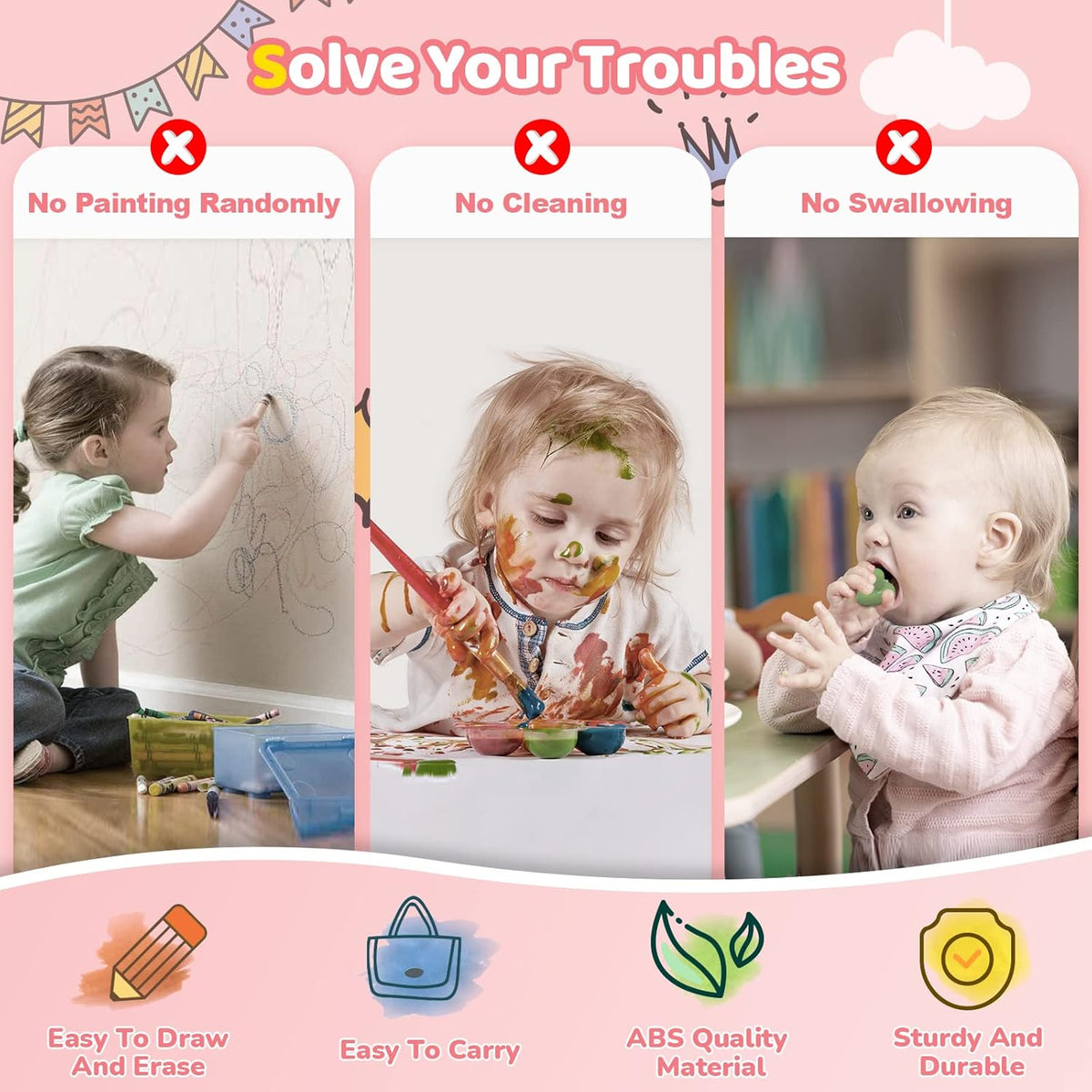 Tableau de dessin magnétique éducatif ardoise pour enfants