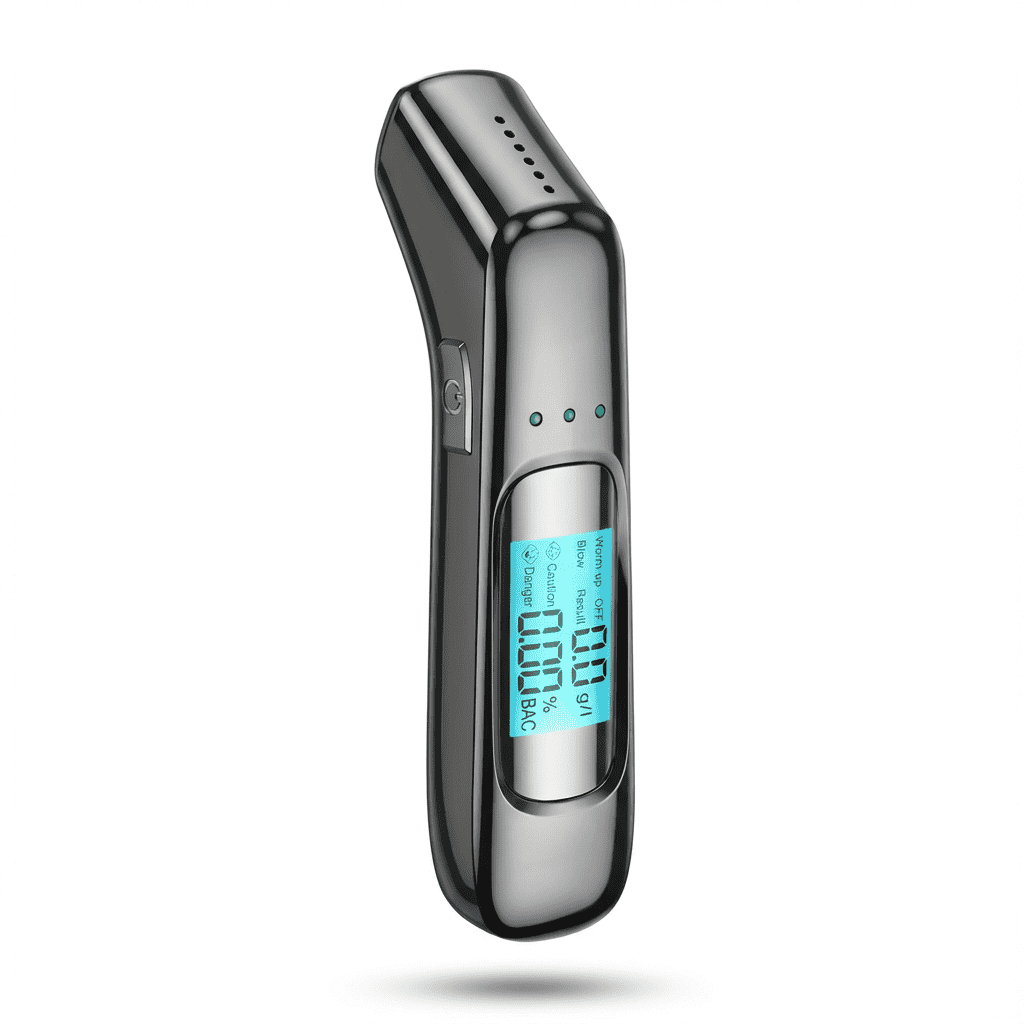 Alcotex™ – Alcoholímetro electrónico portátil de lectura rápida con pantalla LCD
