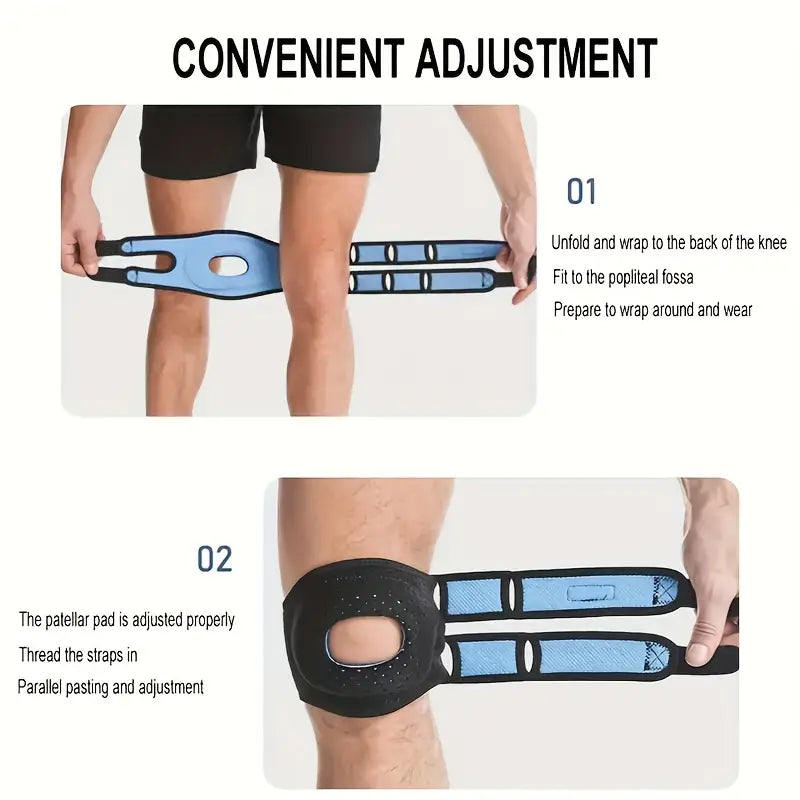 Kneoflex™ – Rodillera deportiva transpirable con doble tira y estabilización rotuliana