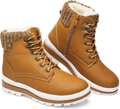 Bottes de combat doublées de fourrure isolantes