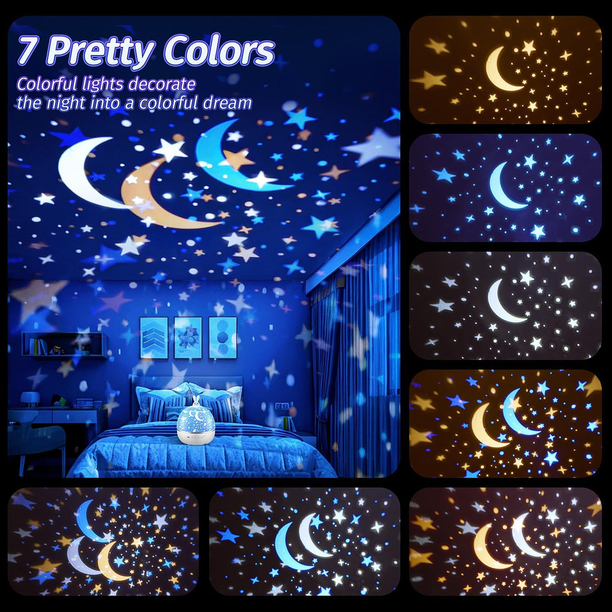 Veilleuse projecteur LED pour chambre d'enfants