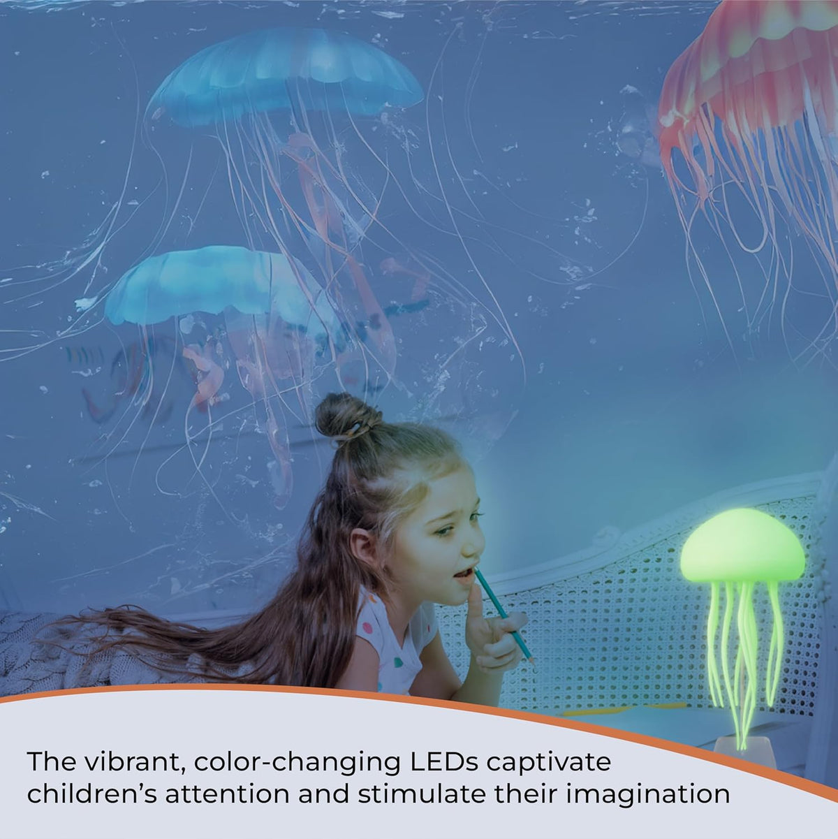 Lampe suspension décorative LED effet méduse dansante