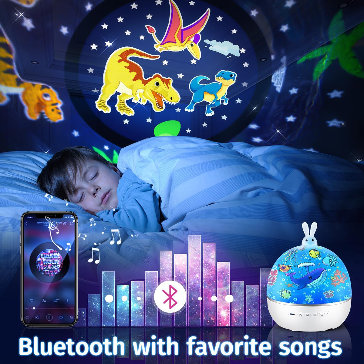Veilleuse projecteur LED pour chambre d'enfants