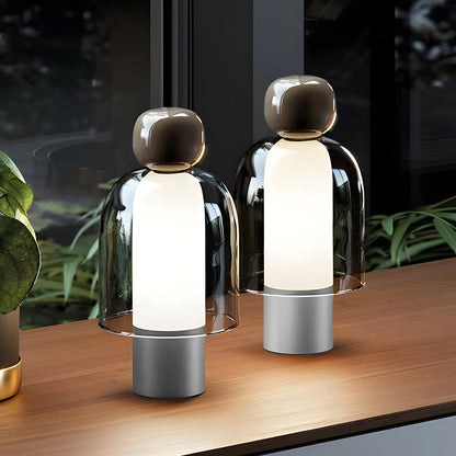 Lámpara de Escritorio Elegante de Cristal con LED Regulable