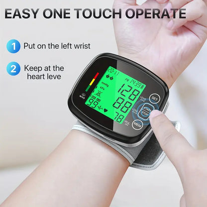 Vitapulse™ – Tensiómetro de Muñeca Automático con Pantalla LCD Grande