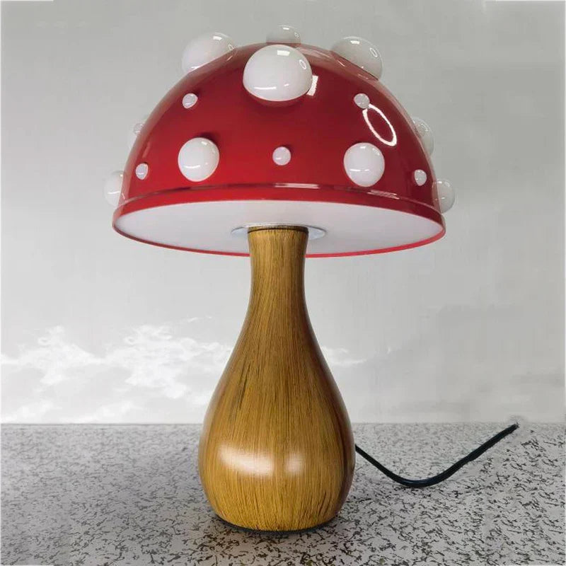 Lampe décorative en forme de champignon amanite